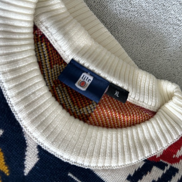 Miller Lite Light Christmas Holiday Ugly sweater XL - Picture 3 of 4